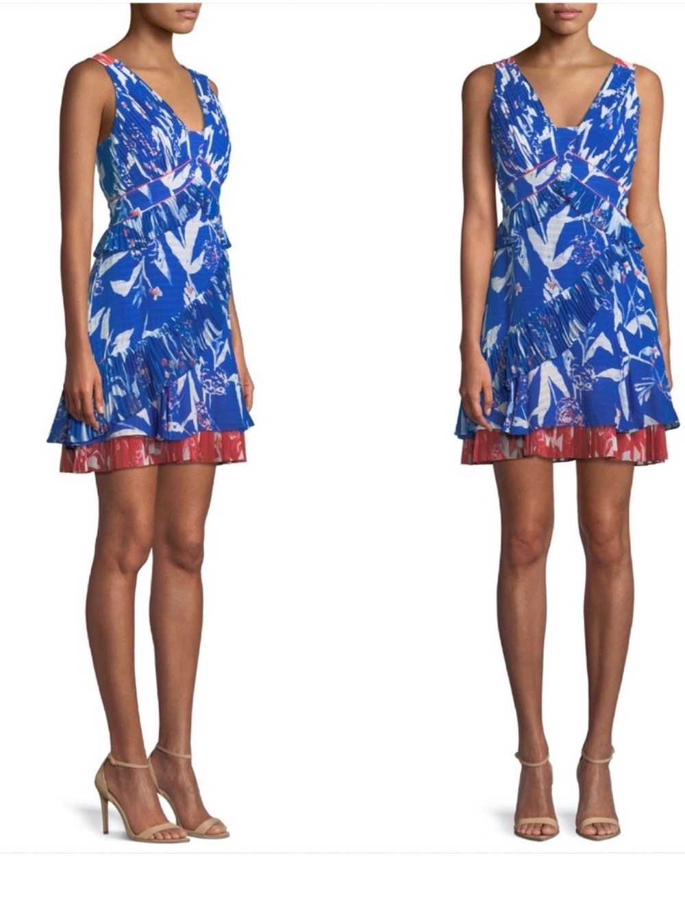 Tanya Taylor Eva Silk Pleated A line dress